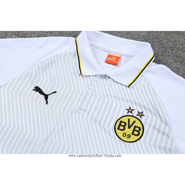 Camiseta Polo del Borussia Dortmund 2022 2023 Blanco y Verde